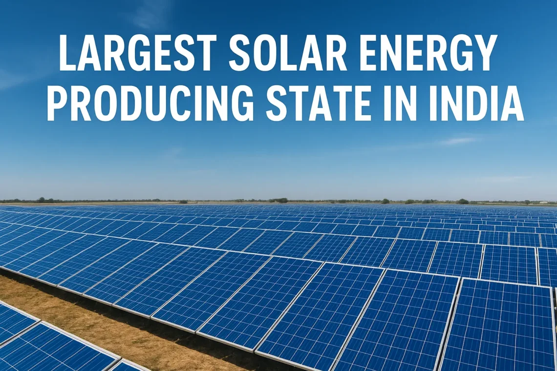 Largest Solar Energy Producing State in India Full Analysis